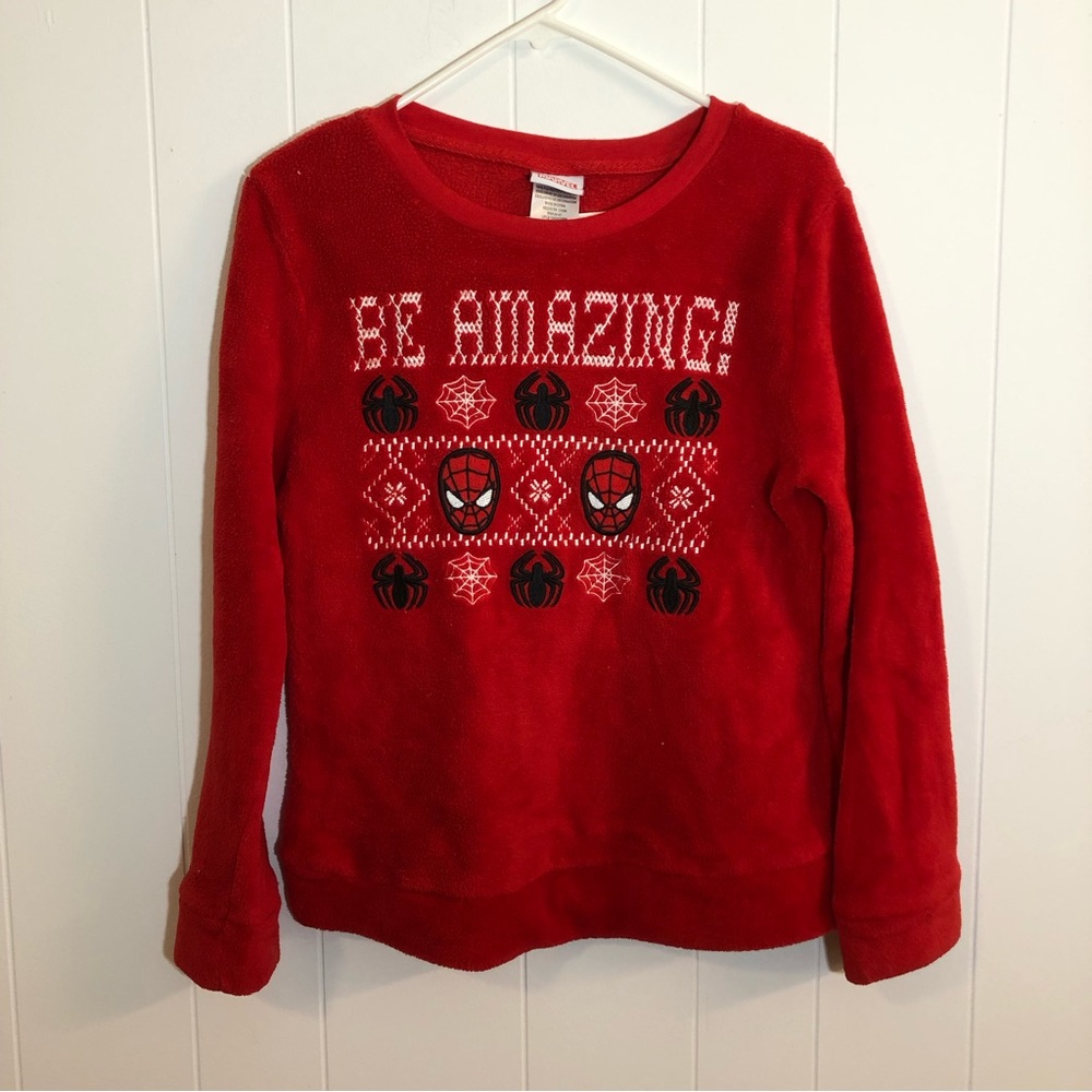 Marvel "Be Amazing" Spiderman Red Polarfleece Pullover M (8-10)